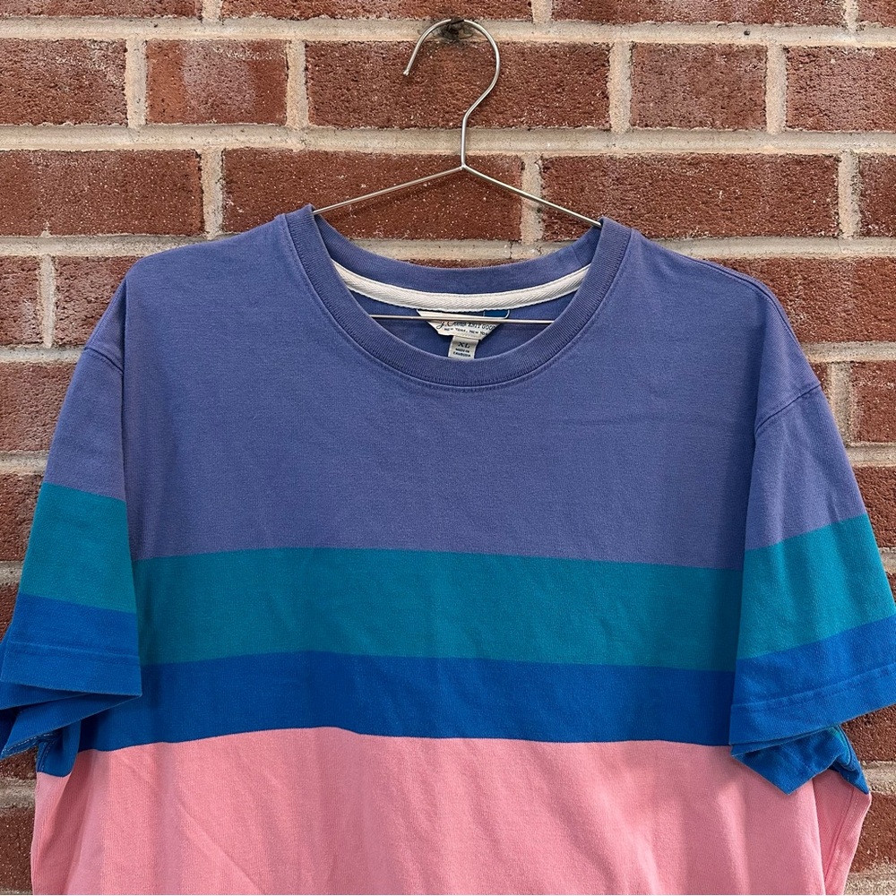 J. Crew‎ Tshirt Rugby Multistripe Size XL Vintage Look - Picture 10 of 14